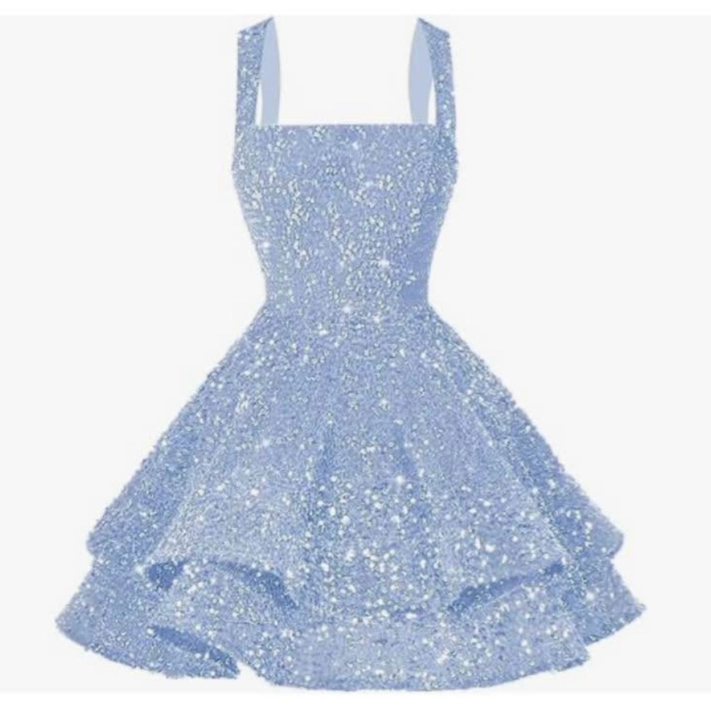 NEW Blue Sparkle Shimmer Party Prom or Cocktail Dress Size 8